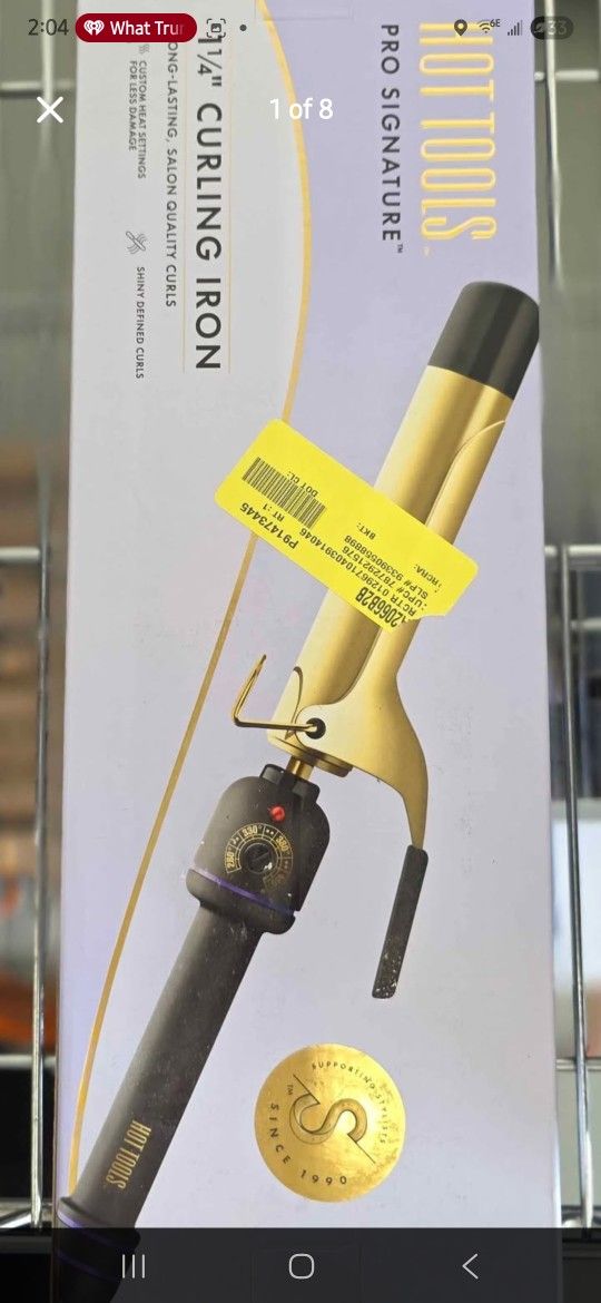 Hot Tools Signature Series Gold Curling Iron/Wand, 1.25", Black/Gold