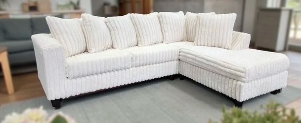 New Black/Blue/Grey/Brown/Ivory Corduroy Sectionals Available at Mattress Kings Outlet ⭐️ Finance with $0 down