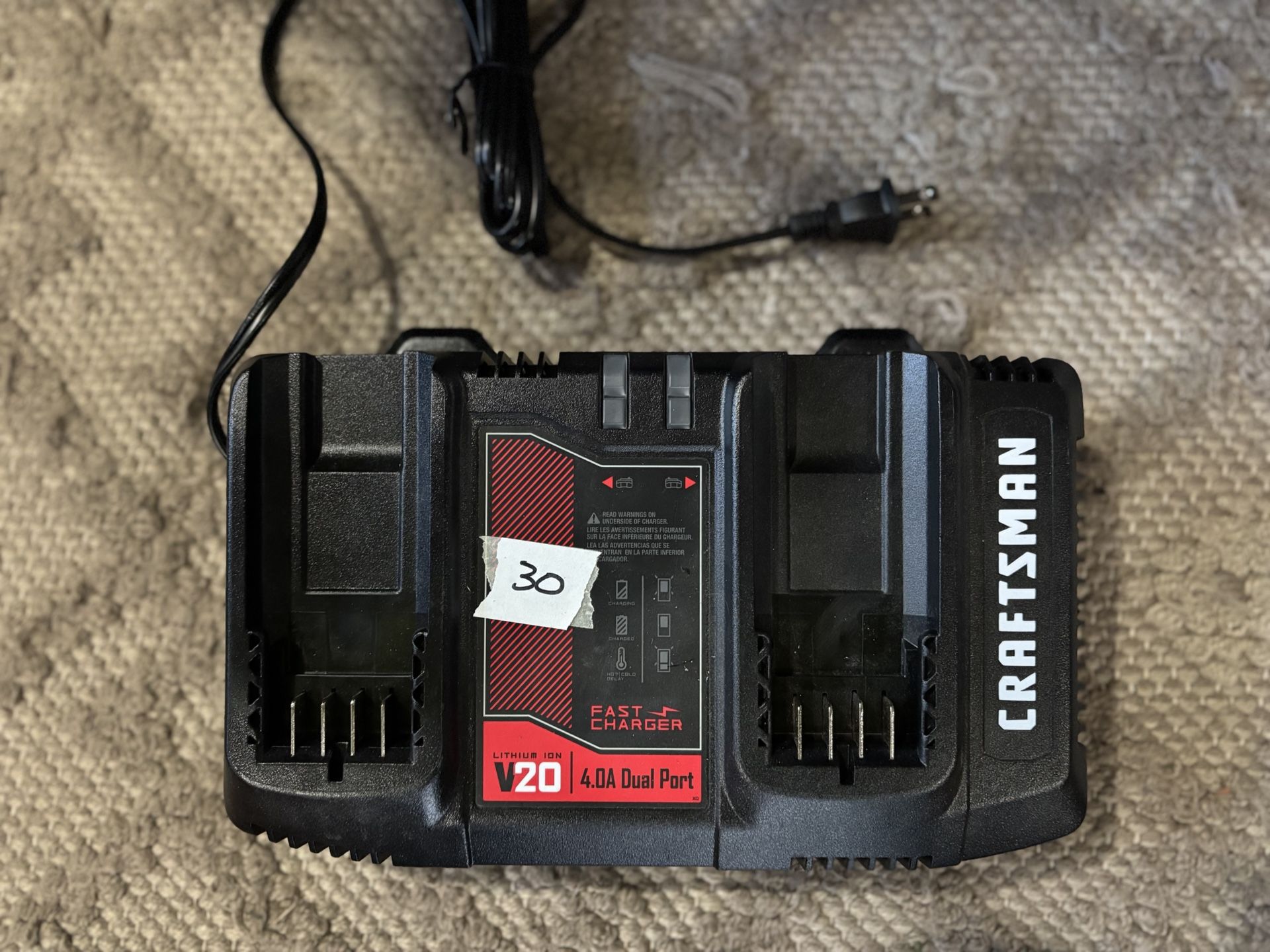 Craftsman 20v Dual Bay Charger 