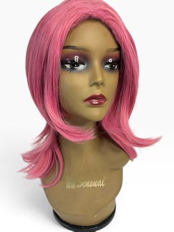 Women’s Pink Shoulder Length Wig