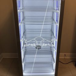 Red Bull Energy Refrigerator Glass Door Aluminum Bar Large LED Fridge