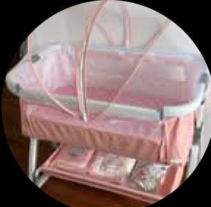 Pink Baby Cosleeper Crib