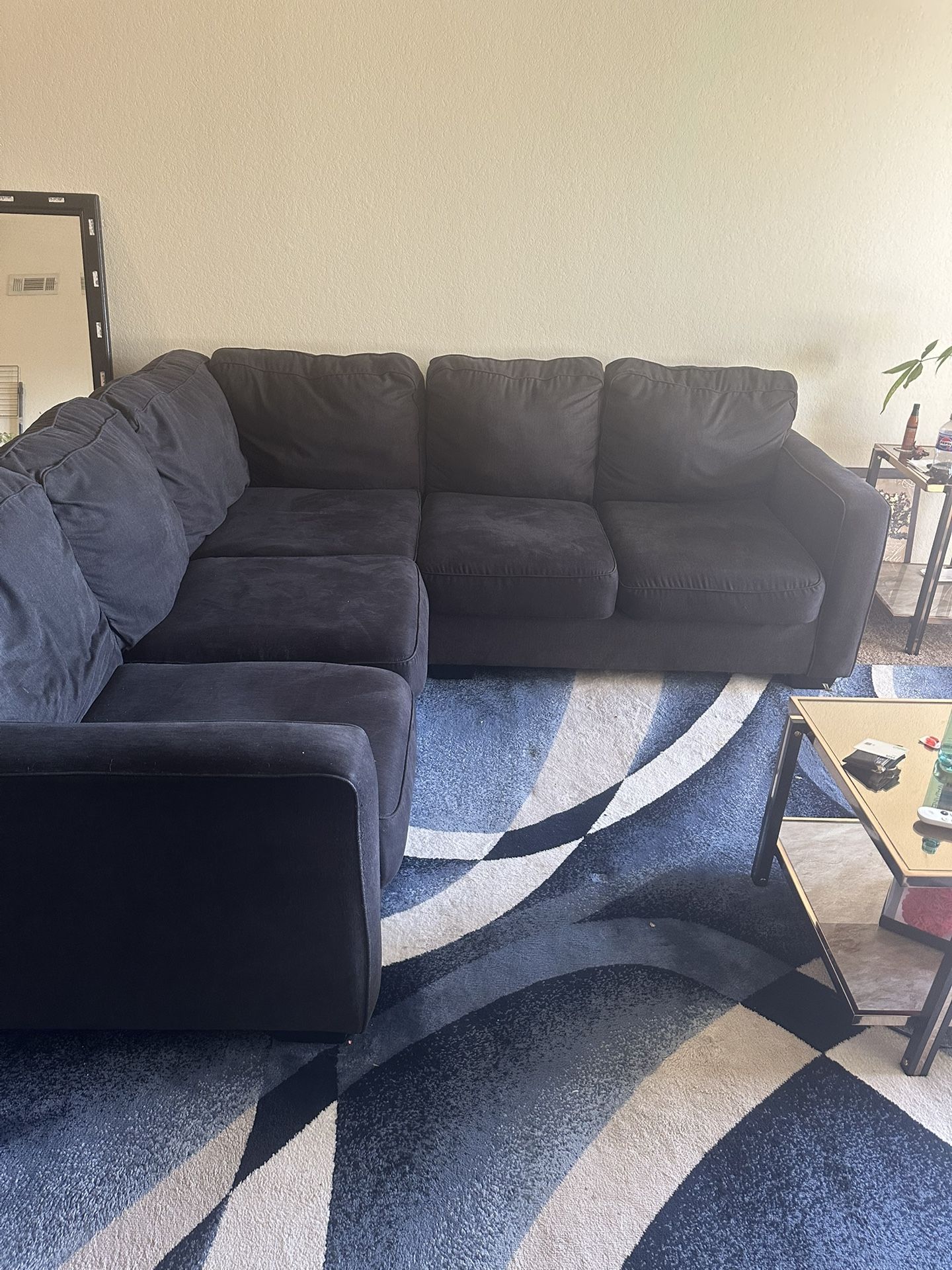 Navy Blue Sectional Couch