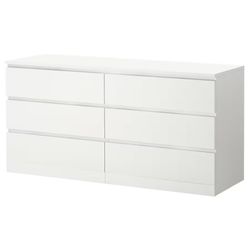 6-drawer dresser, white