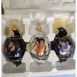Set Of 6 Antique Elvis Presley Christmas Ornaments 