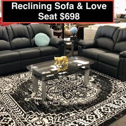 CLEARANCE SALE !!!!  Reclining Sofa And Love Seat 