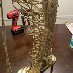 Gold Gladiator heels 