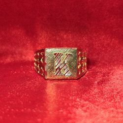 10k Gold "K” Initial Ring