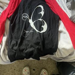 Black And Red Butterfly Long Sleeve Shirt 