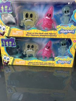 Glow In The Dark SpongeBob Mini Figurines 