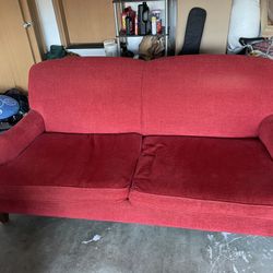 Red Crate and Barrel Couch