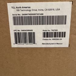 75” Inch 4K Tv Brand New 