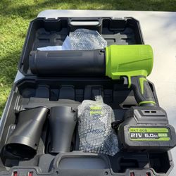 High RPM Cordless Leaf Blower - 21V Electric Handheld Leaf Blower with 2 Batteries & Fast Charger - Lightweight for Patio, Lawn, Yard, Deck Cleaning