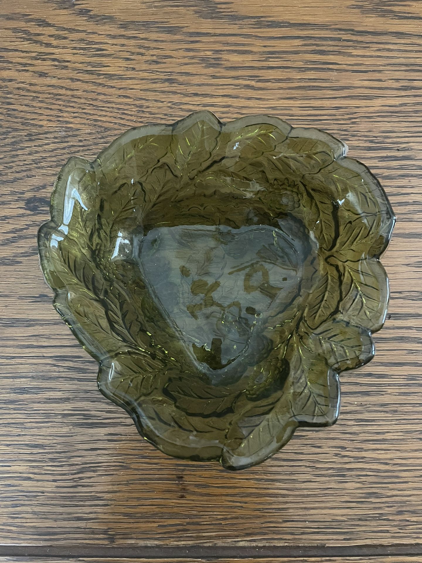 Vintage Green Glass Dish