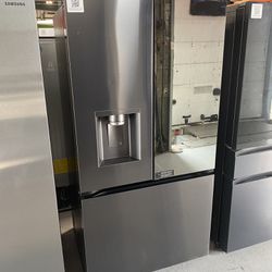 Black Stainless Steel 26 Cu. Ft. InstaView Counter Depth French Door Refrigerator 