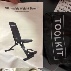 Adjustable Weight Bench – Barely Used