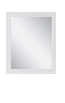 Glacier Bay Candlesby 22"x27" White Wood Framed Bathroom Vanity Wall Mirror