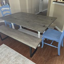 Dinner Table/Console Table - Two Benches - Two Chairs - Ashley Furniture Havalance