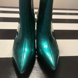 Women’s Emerald Green Patent Leather Boots