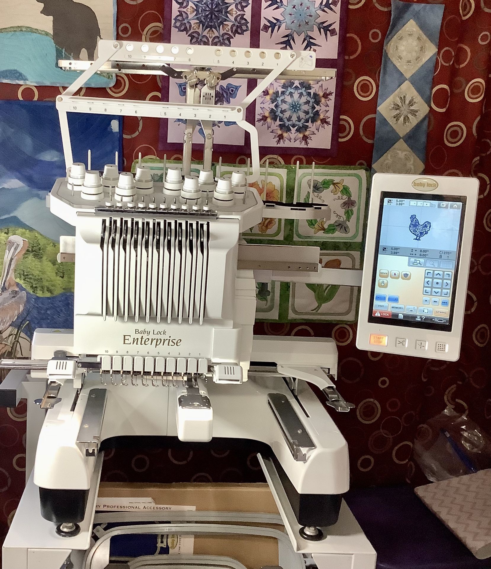 MAKE MONEY FROM YOUR HOME!       With a 10 Needle Embroidery Machine    