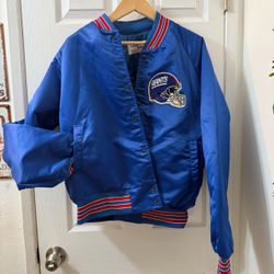 Vintage NY Giants Chalk Line Satin Bomber Jacket