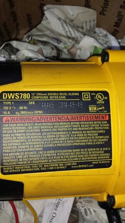 Dewalt motor dws780 saw