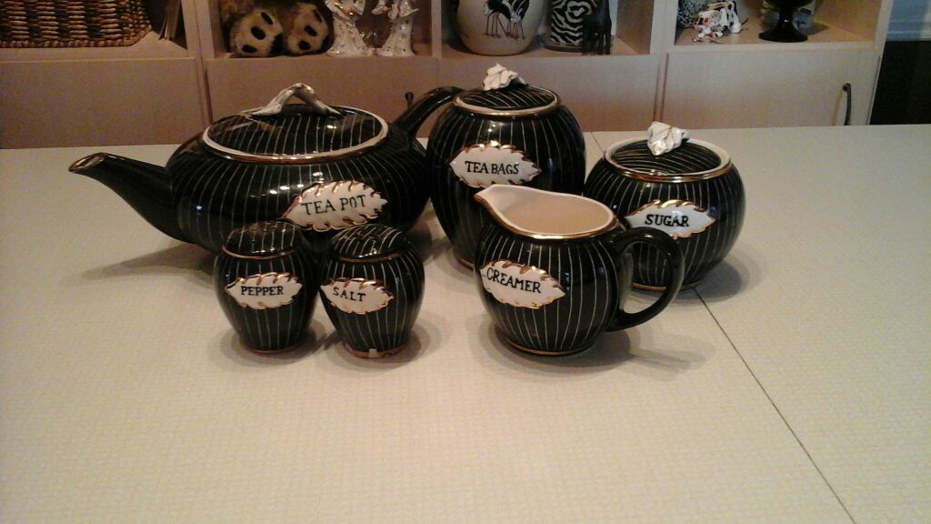 6 piece tea server set 50s