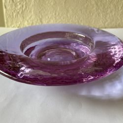 Fire And Light Recycled Glass Lavender Footed candle/wine Bottle Holder 