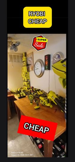 Cheap RYOBI tools power
