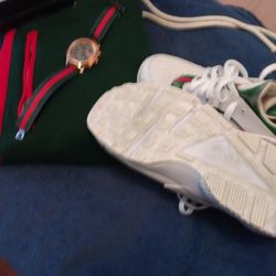 Men's Joggers, Men Swiss Gucci Watch, And Nike Huaraches