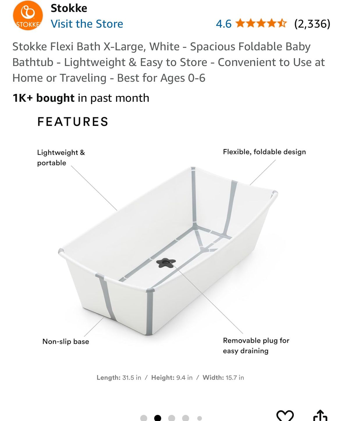 Stokke bath tub