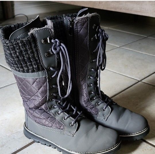 Polar Gray Winter Snow Boots