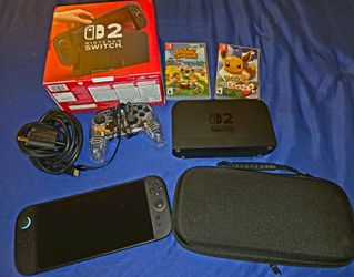 Nintendo Switch 2 All Pieces And Box Plus Controller, Games, And Carrying Case