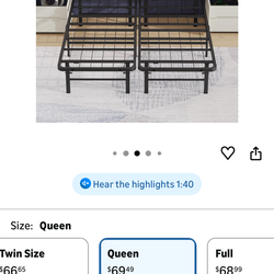Queen Bed Foldable Frame
