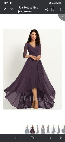 Asymmetrical Chiffon Bridesmaid Dress