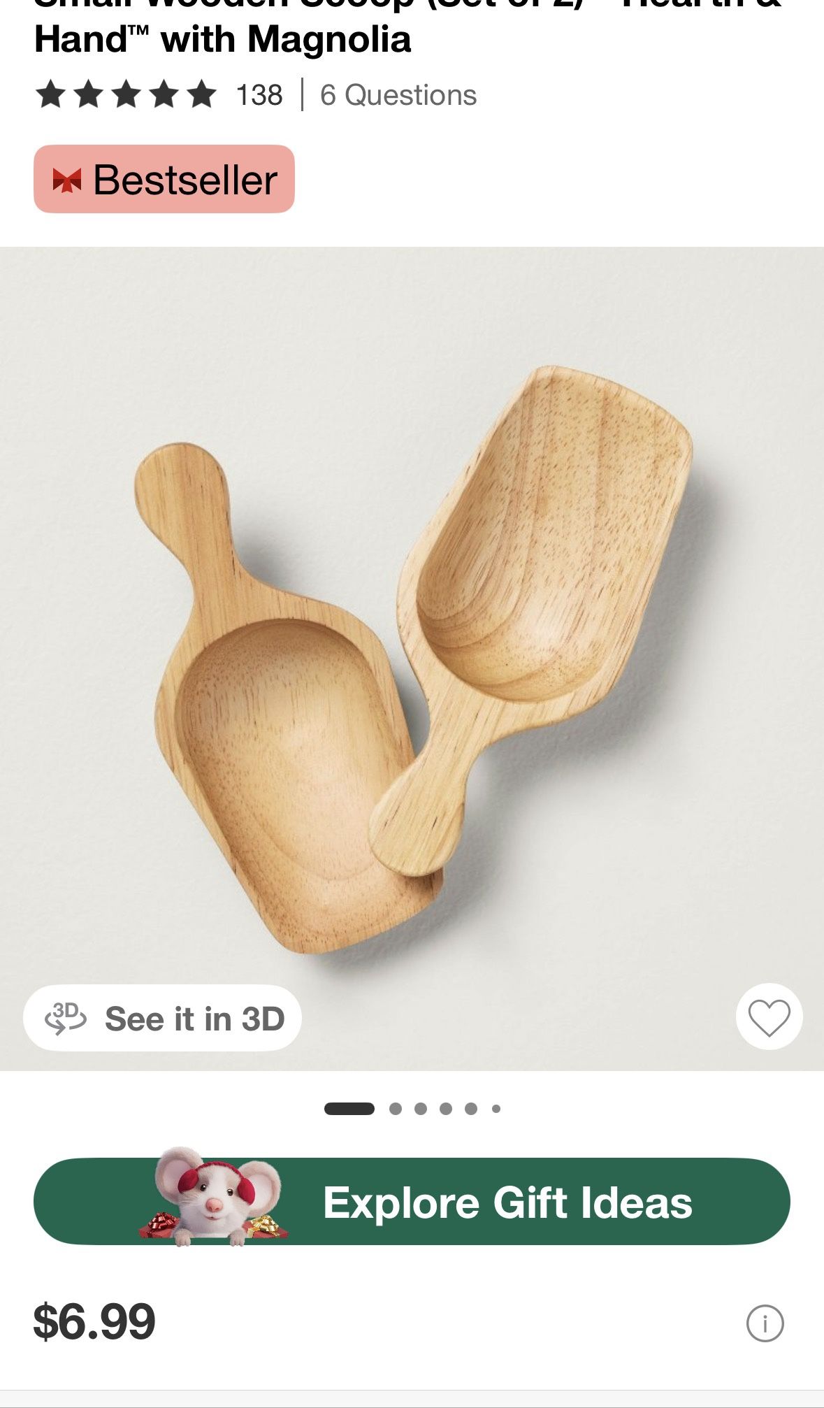 Brand New Wood Scoops