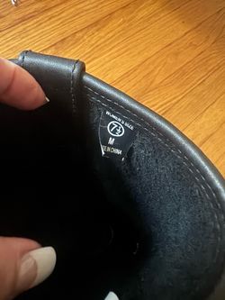 Woman’s motorcycle helmet and clothes