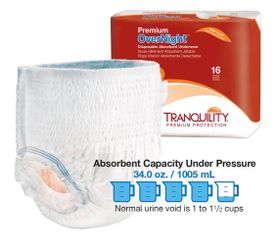 Tranquility adult premium overnight underwear size LARGE