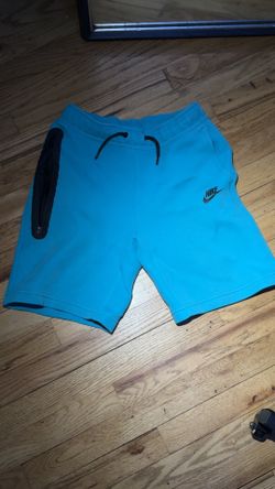 Nike Tech Fleece Shorts Turquoise Blue - Kids Large / Men's Small