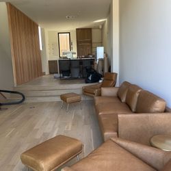 West Elm Leather Couch