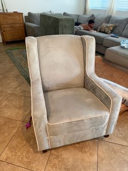 Grey rocking chair