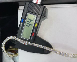 14k Gold Filled Tennis Chain with Clear Cz Stones
