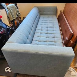 Tate Sofa from Living Spaces (Color: Teal) 91"D x 33"W x 29"H