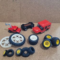 Lego Car LOT Car Incomplete Body Chassis for Parts And Mixes Tires.

