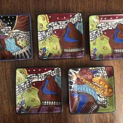 Vintage Square Dishes - Rhapsody Pottery Music Design