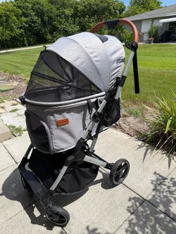 Foldable Pet Stroller for Small Dogs Cats Up to 45lbs