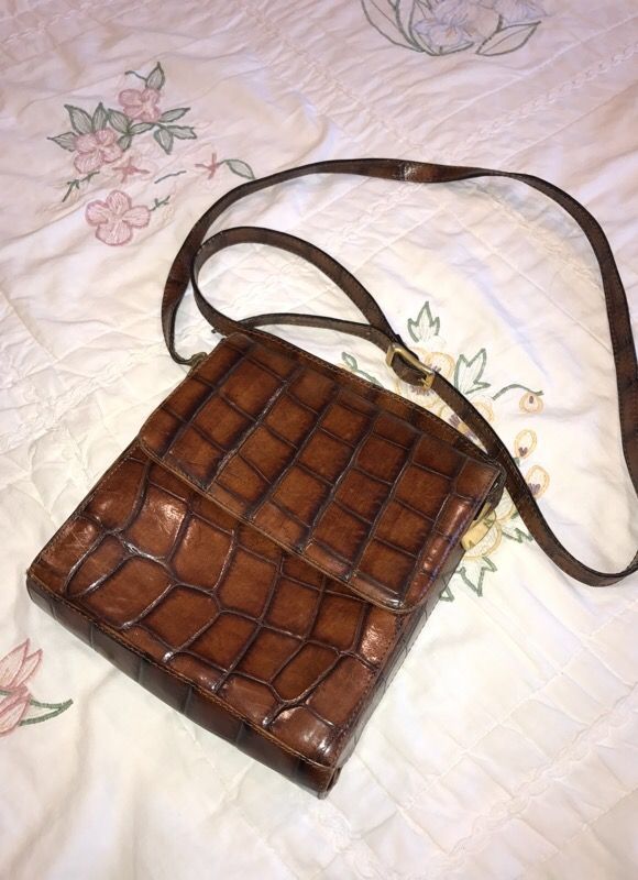 Gipel Vintage Italian genuine alligator skin purse / Shoulder Bag