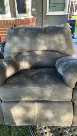 Gray Microfiber Recliner Chair manual