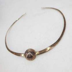 Vintage Sterling Silver Choker / Collar Necklace 