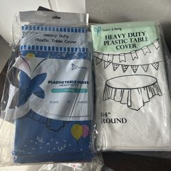 Blue and White Table Covers